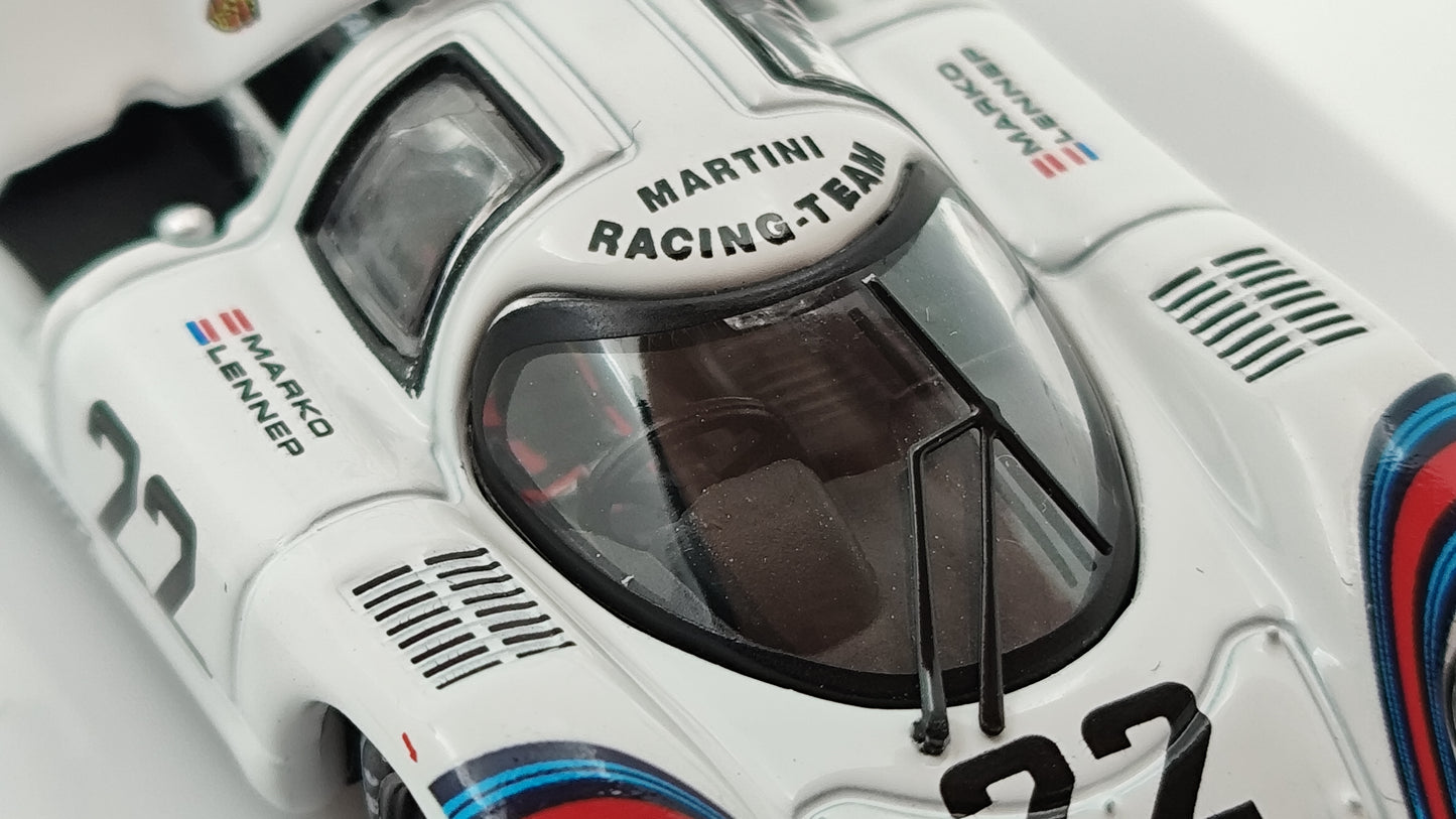 Tarmac Works Martini Porsche 917k Van Lennep/Marko Le Mans Winners 1971 CWB64-002-LMW22