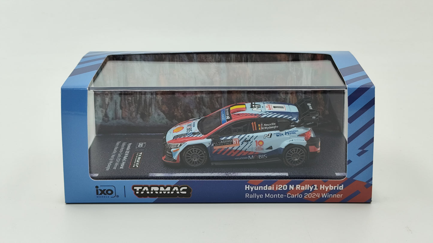 Tarmac Works Hyundai i20 Rally1 Neuville/Wydaeghe Rally Monte Carlo Winners 2024 1/64 T64-089-24MCR11