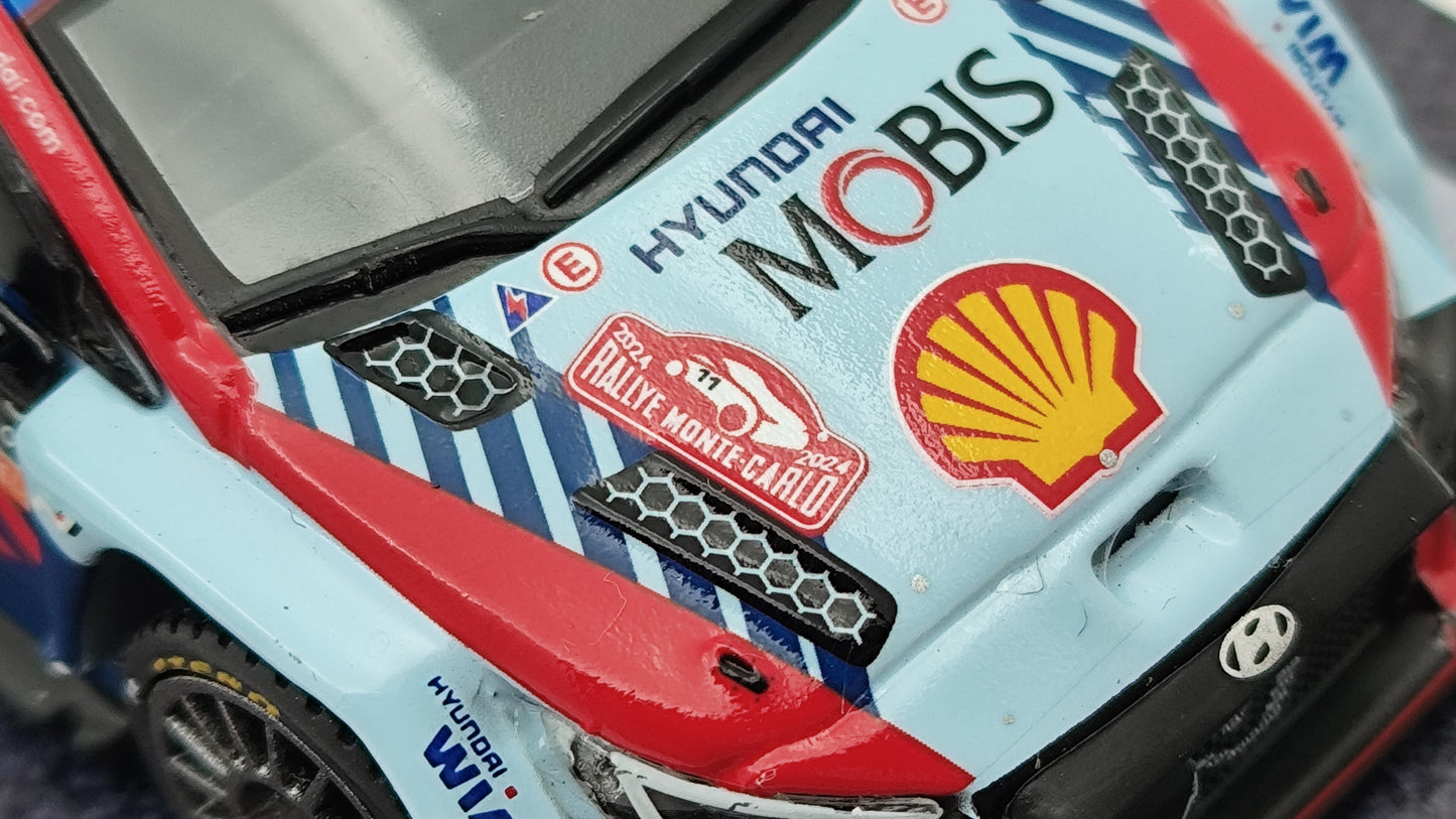 Tarmac Works Hyundai i20 Rally1 Neuville/Wydaeghe Rally Monte Carlo Winners 2024 1/64 T64-089-24MCR11