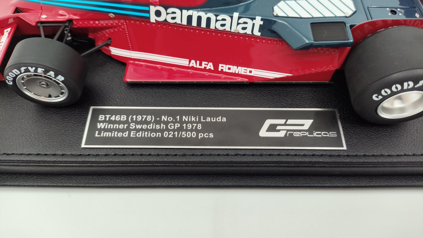 GP Replicas Brabham BT46b Niki Lauda 1978 Winner Swedish GP 1/18 GP150AWD