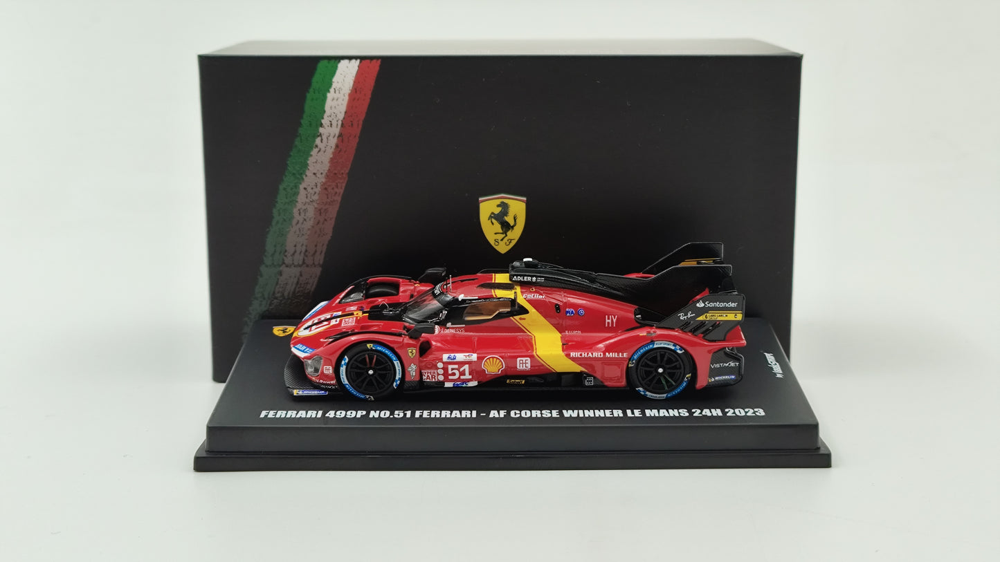 Looksmart Ferrari 499P Giovinazzi, Calado, Pierguidi Le Mans 2023 Winners 1/64 LS64001LM