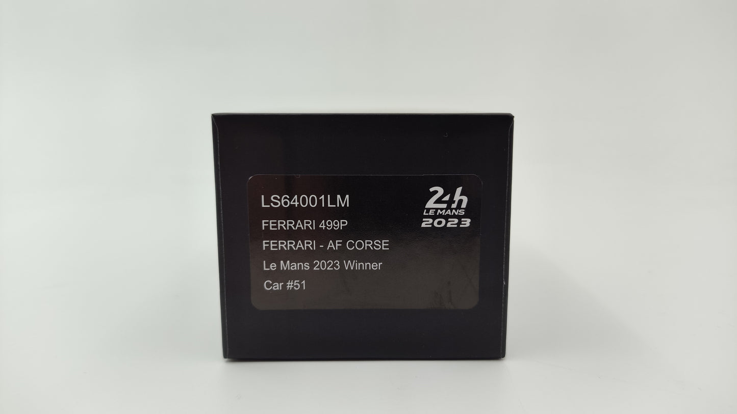 Looksmart Ferrari 499P Giovinazzi, Calado, Pierguidi Le Mans 2023 Winners 1/64 LS64001LM