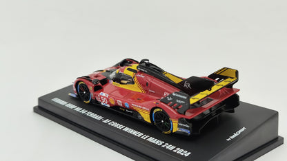 Looksmart Ferrari 499P Fuoco/Molina/Nielsen Le Mans 2024 Winners 1/64 LS64002LM