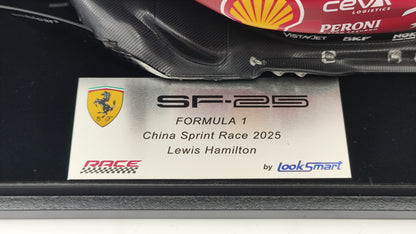 Looksmart Ferrari SF-25 Lewis Hamilton Chinese GP Sprint Race Winner 2025 1/18 LS18F1065
