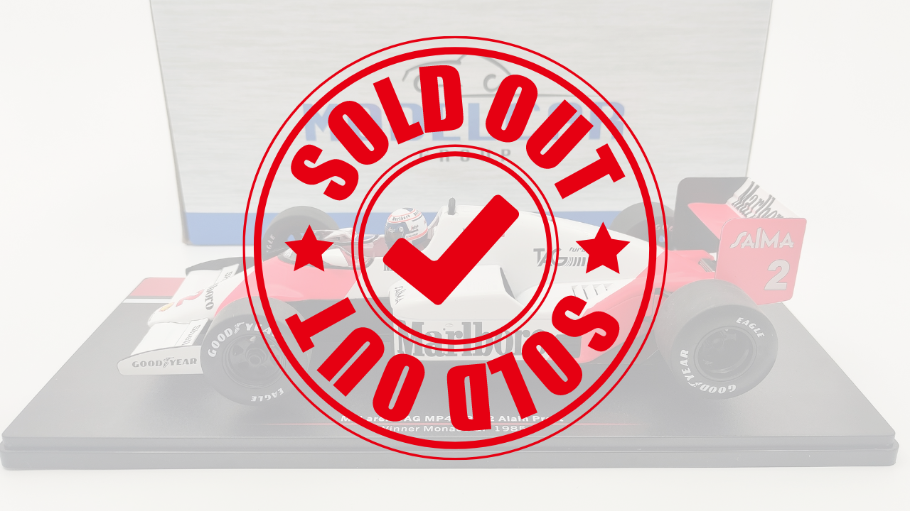 Model Car Group Marlboro Mclaren TAG MP4/2b Alain Prost Winner Monaco GP 1985 F1 World Champion 1/18 MCG18606F