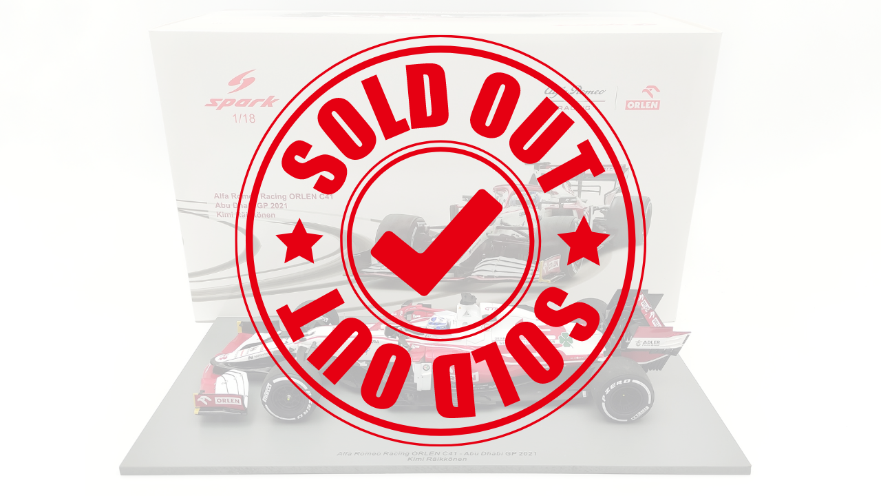 Spark Alfa Romeo C41 Kimi Raikkonen 2021 Abu Dhabi GP last race 1/18 18S607