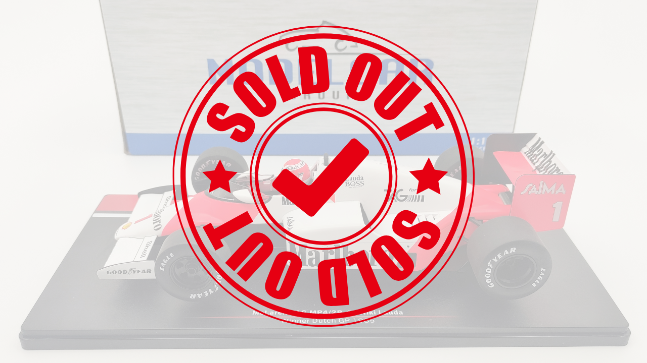 Model Car Group Marlboro Mclaren TAG MP4/2b Niki Lauda 1985 winner Dutch GP 1/18 MCG18607F