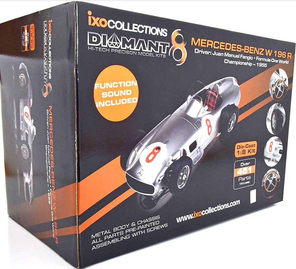 IXO Diamond 8 Mercedes W196 R n°8 Juan Manuel Fangio 1954-55 F1 World Champion 1/8 IXO-003