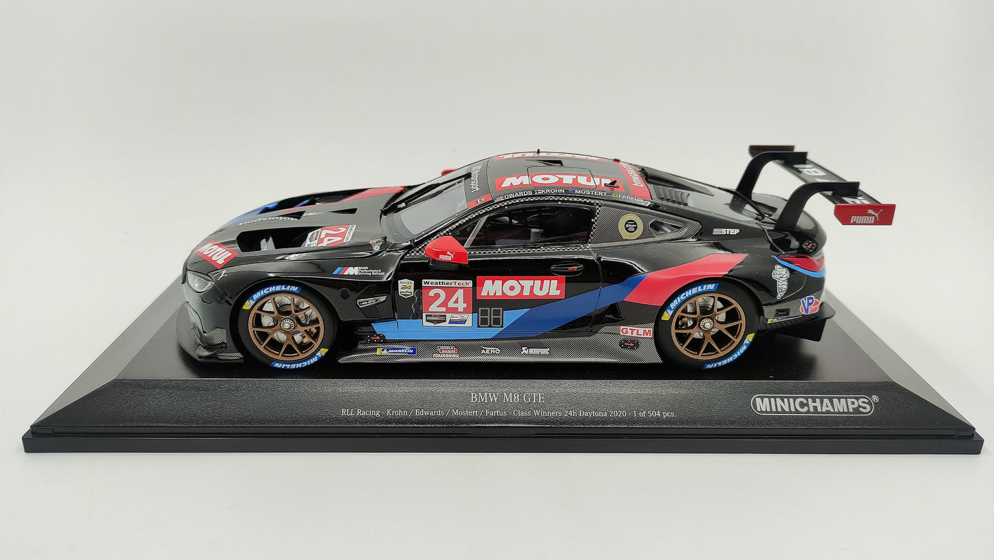 Minichamps BMW M8 GTE RLL Daytona 24hrs winners 2020 Limited Edition 504 pcs. 1/18 115202924