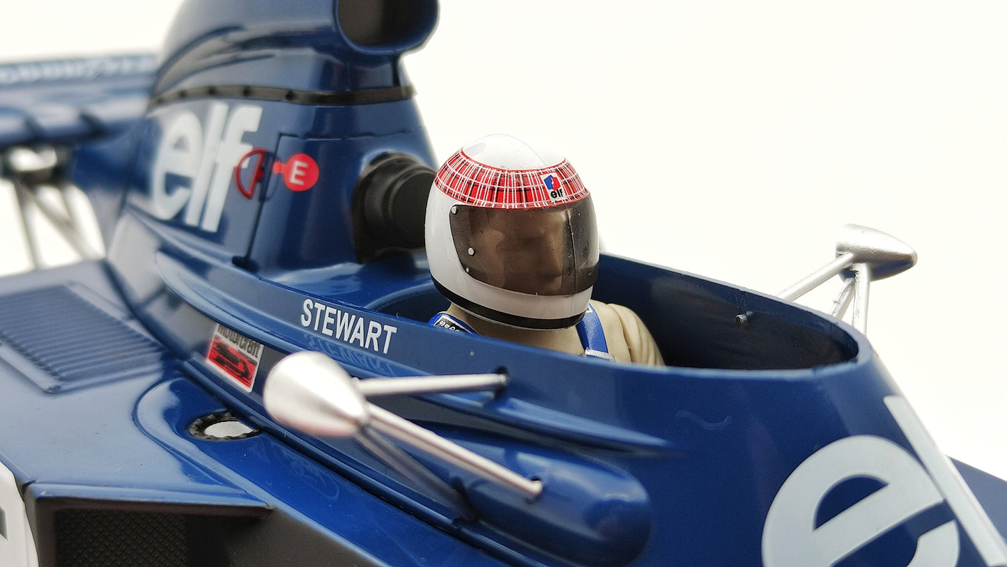 Model Car Group Tyrrell Ford 006 Jackie Stewart Winner Monaco GP 1973 F1 World Champion 1/18 MCG18600F