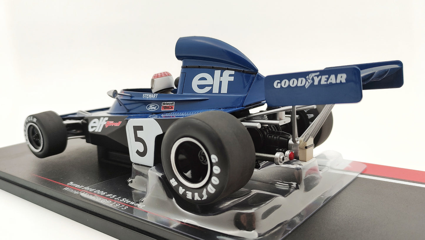 Model Car Group Tyrrell Ford 006 Jackie Stewart Winner Monaco GP 1973 F1 World Champion 1/18 MCG18600F