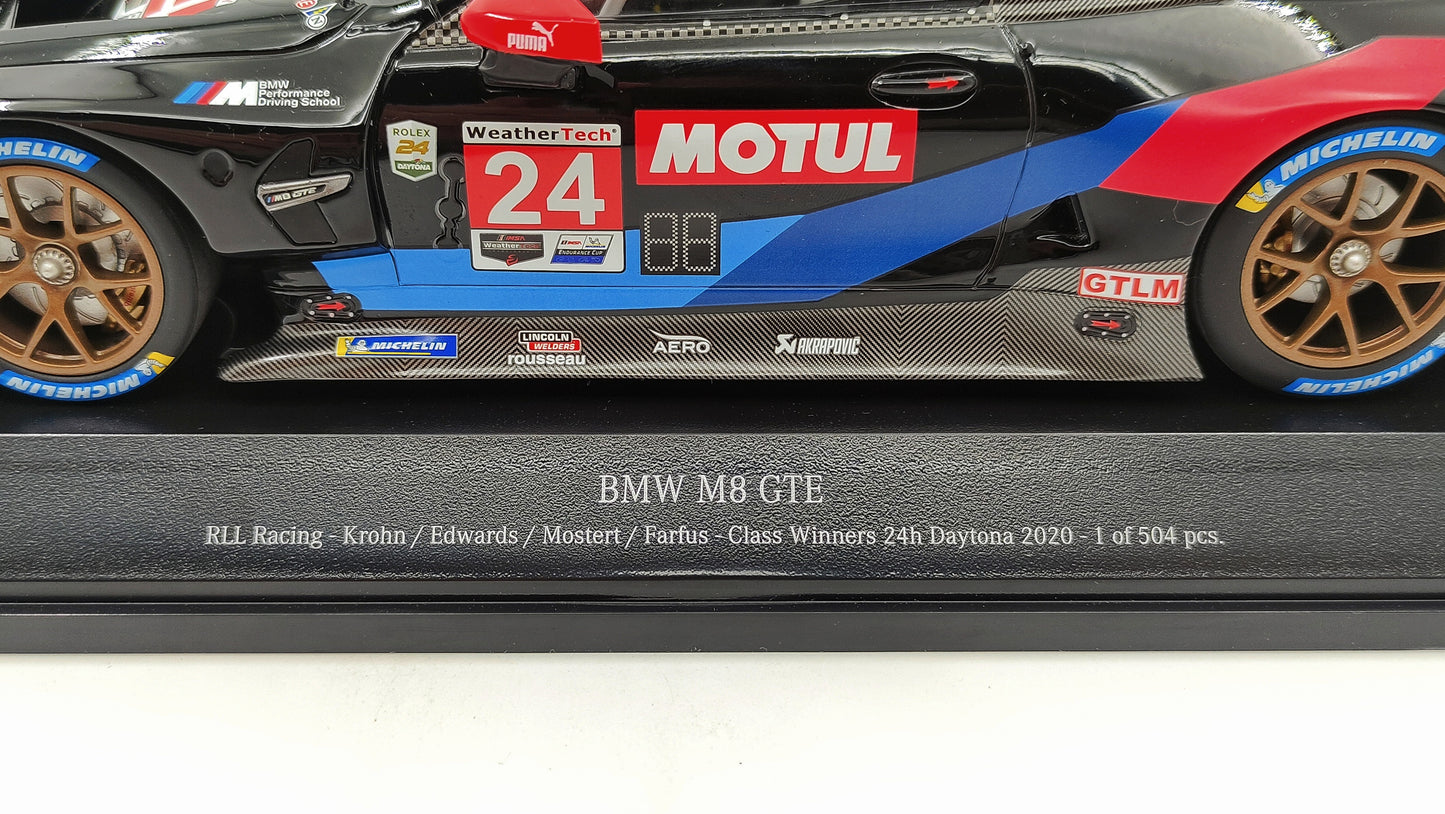 Minichamps BMW M8 GTE RLL Daytona 24hrs winners 2020 Limited Edition 504 pcs. 1/18 115202924