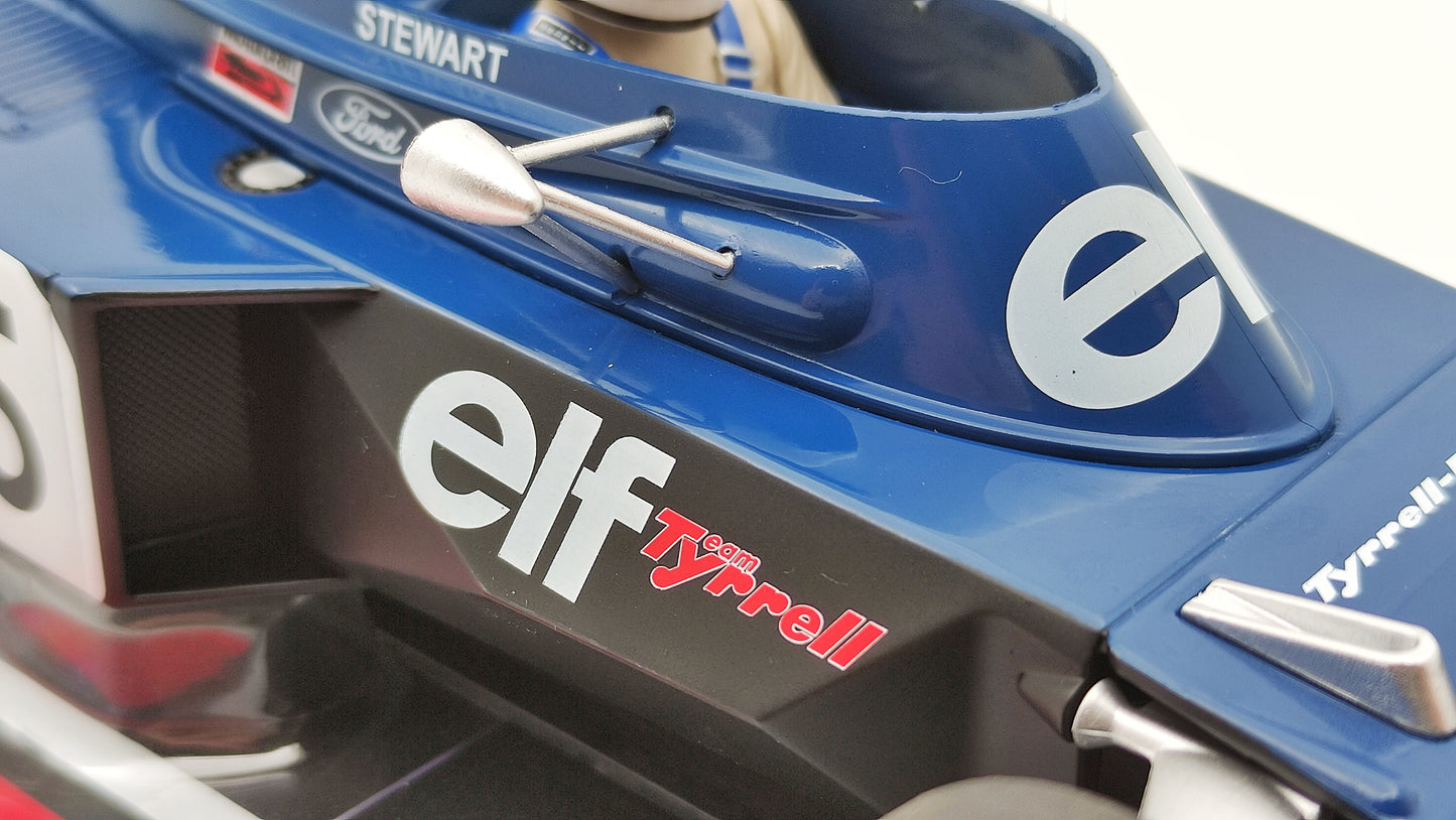 Model Car Group Tyrrell Ford 006 Jackie Stewart Winner Monaco GP 1973 F1 World Champion 1/18 MCG18600F
