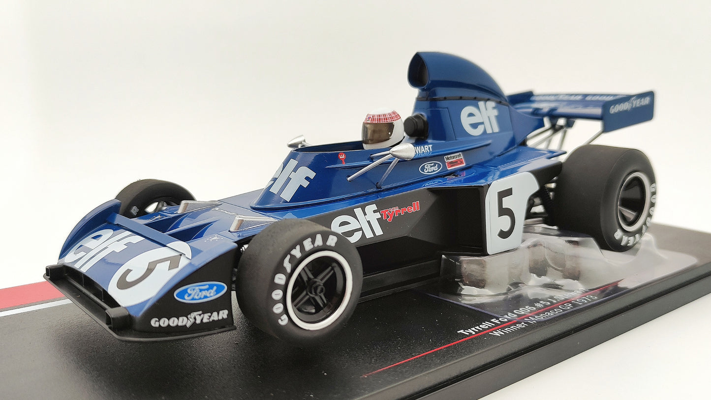 Model Car Group Tyrrell Ford 006 Jackie Stewart Winner Monaco GP 1973 F1 World Champion 1/18 MCG18600F