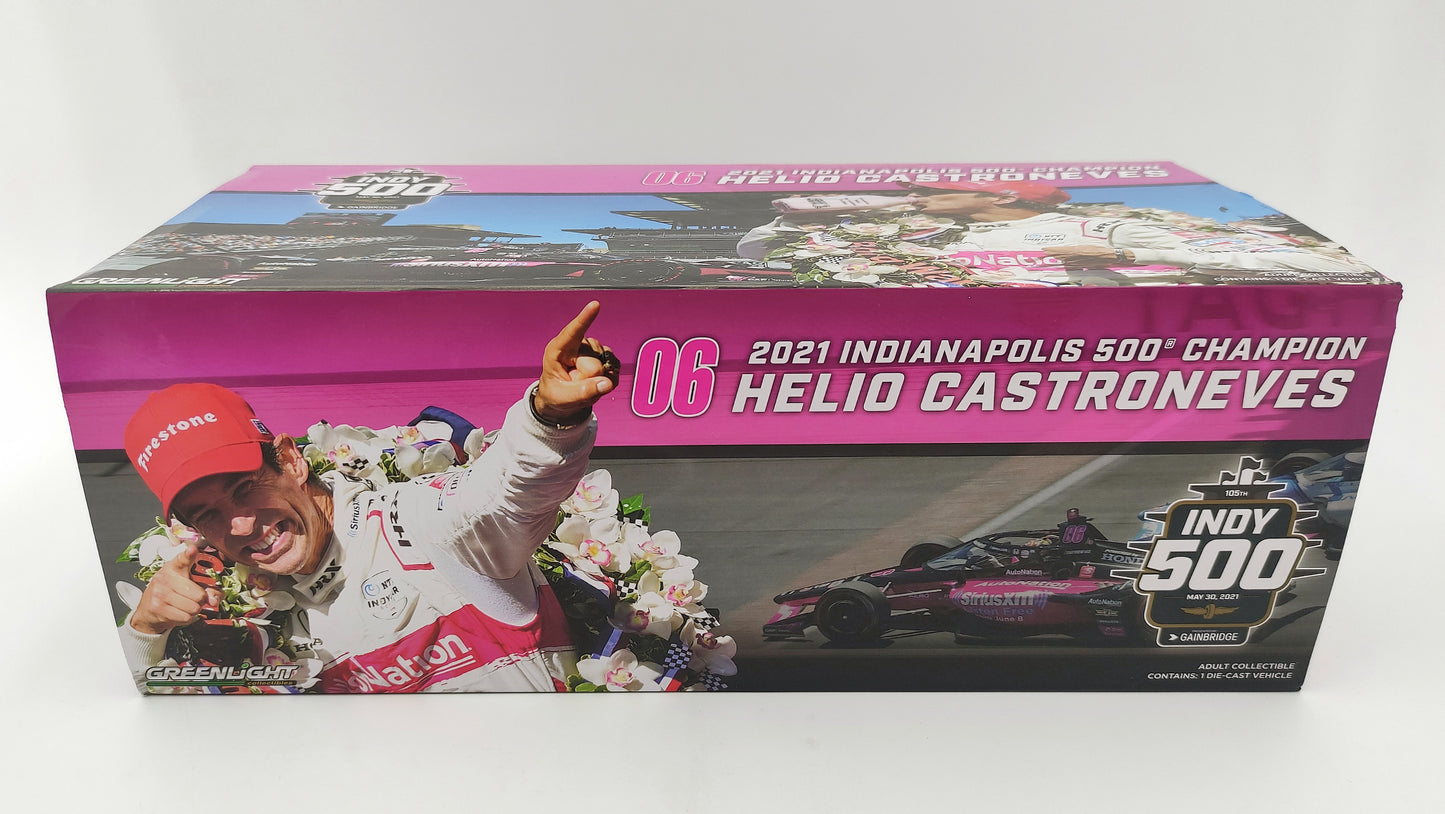 Greenlight Dallara Meyer Shank Honda Helio Castroneves 2021 Indy 500 winner 1/18 11133