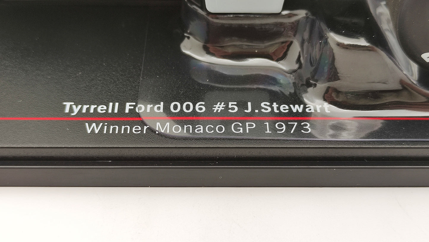 Model Car Group Tyrrell Ford 006 Jackie Stewart Winner Monaco GP 1973 F1 World Champion 1/18 MCG18600F