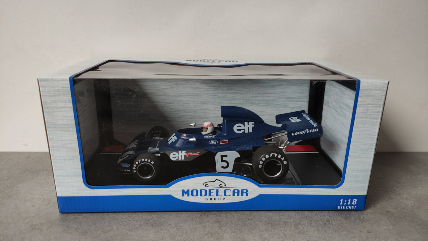 Model Car Group Tyrrell Ford 006 Jackie Stewart Winner Monaco GP 1973 F1 World Champion 1/18 MCG18600F