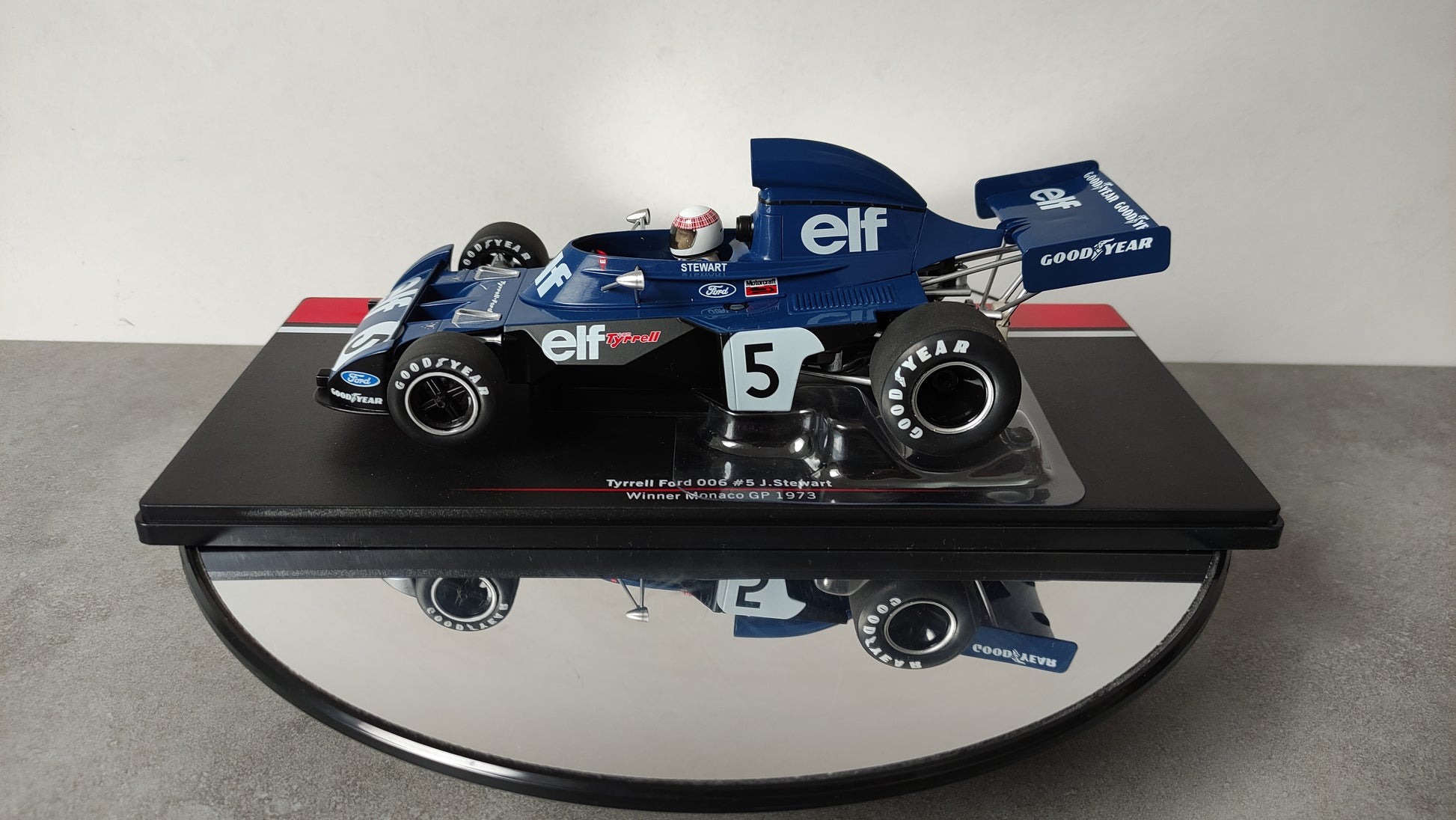 Model Car Group Tyrrell Ford 006 Jackie Stewart Winner Monaco GP 1973 F1  World Champion 1/18 MCG18600F
