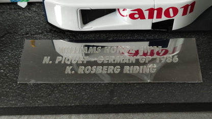 Minichamps Williams Honda FW11 Nelson Piquet Keke Rosberg Taxi German GP 1986 1/18 117860106