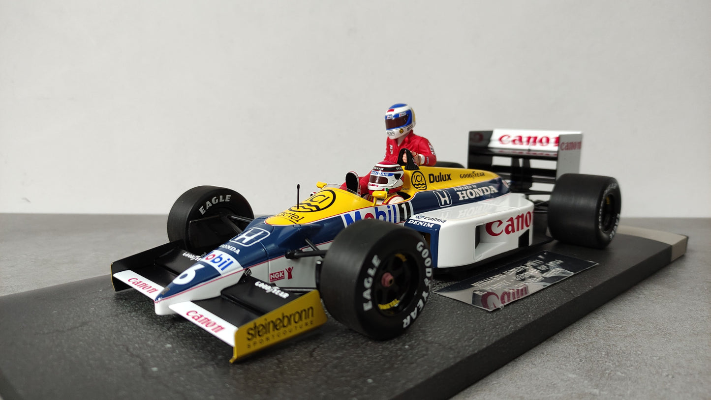 Minichamps Williams Honda FW11 Nelson Piquet Keke Rosberg Taxi German GP 1986 1/18 117860106