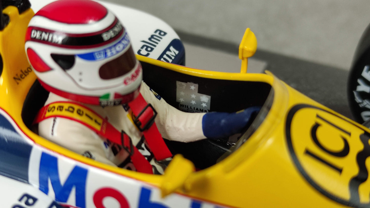 Minichamps Williams Honda FW11 Nelson Piquet Keke Rosberg Taxi German GP 1986 1/18 117860106