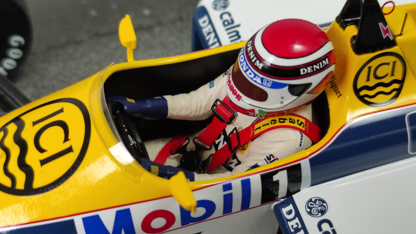 Minichamps Williams Honda FW11 Nelson Piquet Keke Rosberg Taxi German GP 1986 1/18 117860106