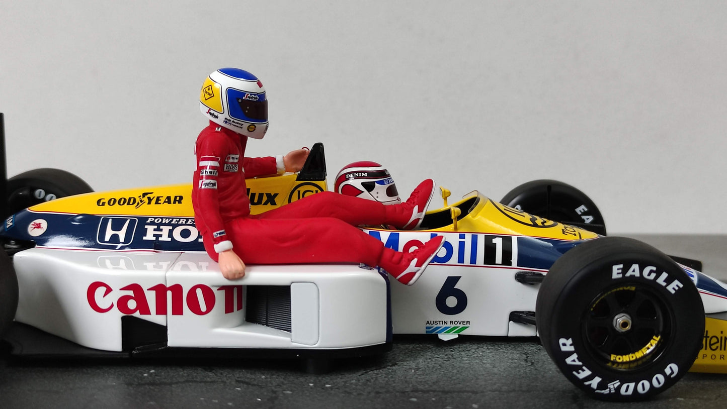 Minichamps Williams Honda FW11 Nelson Piquet Keke Rosberg Taxi German GP 1986 1/18 117860106