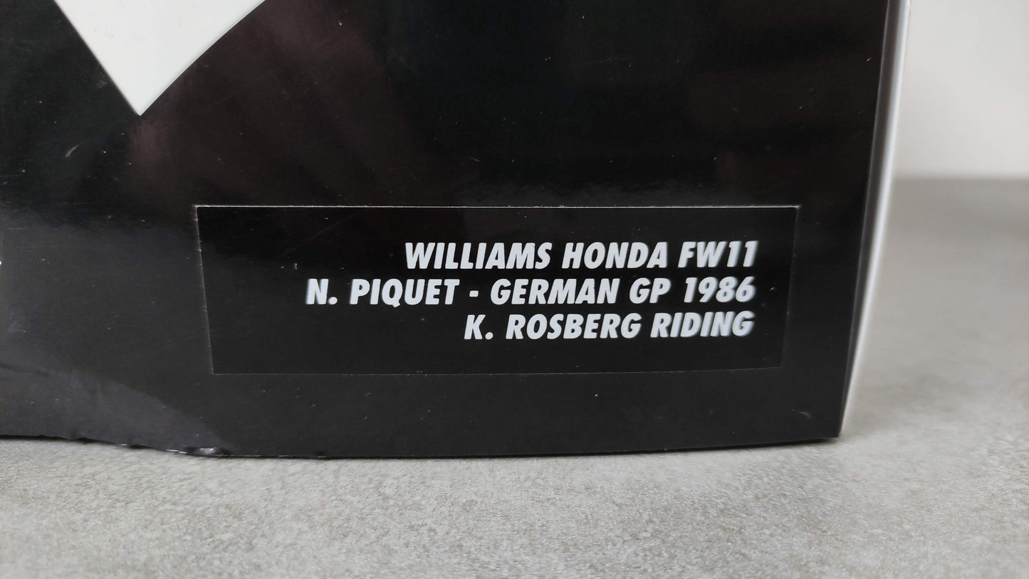 Minichamps Williams Honda FW11 Nelson Piquet Keke Rosberg Taxi German GP 1986 1/18 117860106