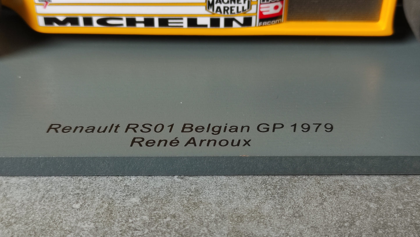 Spark Renault RS01 Rene Arnoux 1979 Belgian GP 1/18 18S502