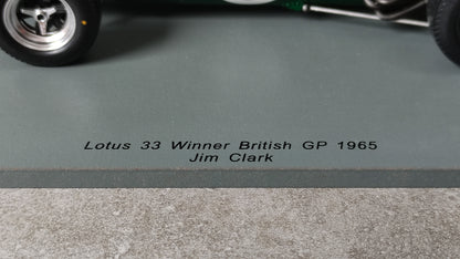 Spark Lotus 33 Jim Clark winner British GP 1965 1/18 18S416