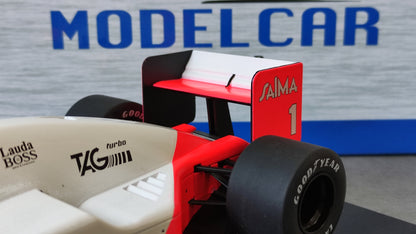 Model Car Group Marlboro Mclaren TAG MP4/2b Niki Lauda 1985 winner Dutch GP 1/18 MCG18607F