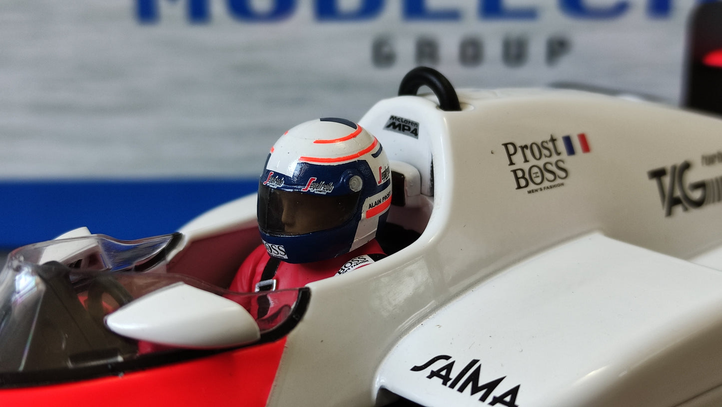 Model Car Group Marlboro Mclaren TAG MP4/2b Alain Prost Winner Monaco GP 1985 F1 World Champion 1/18 MCG18606F