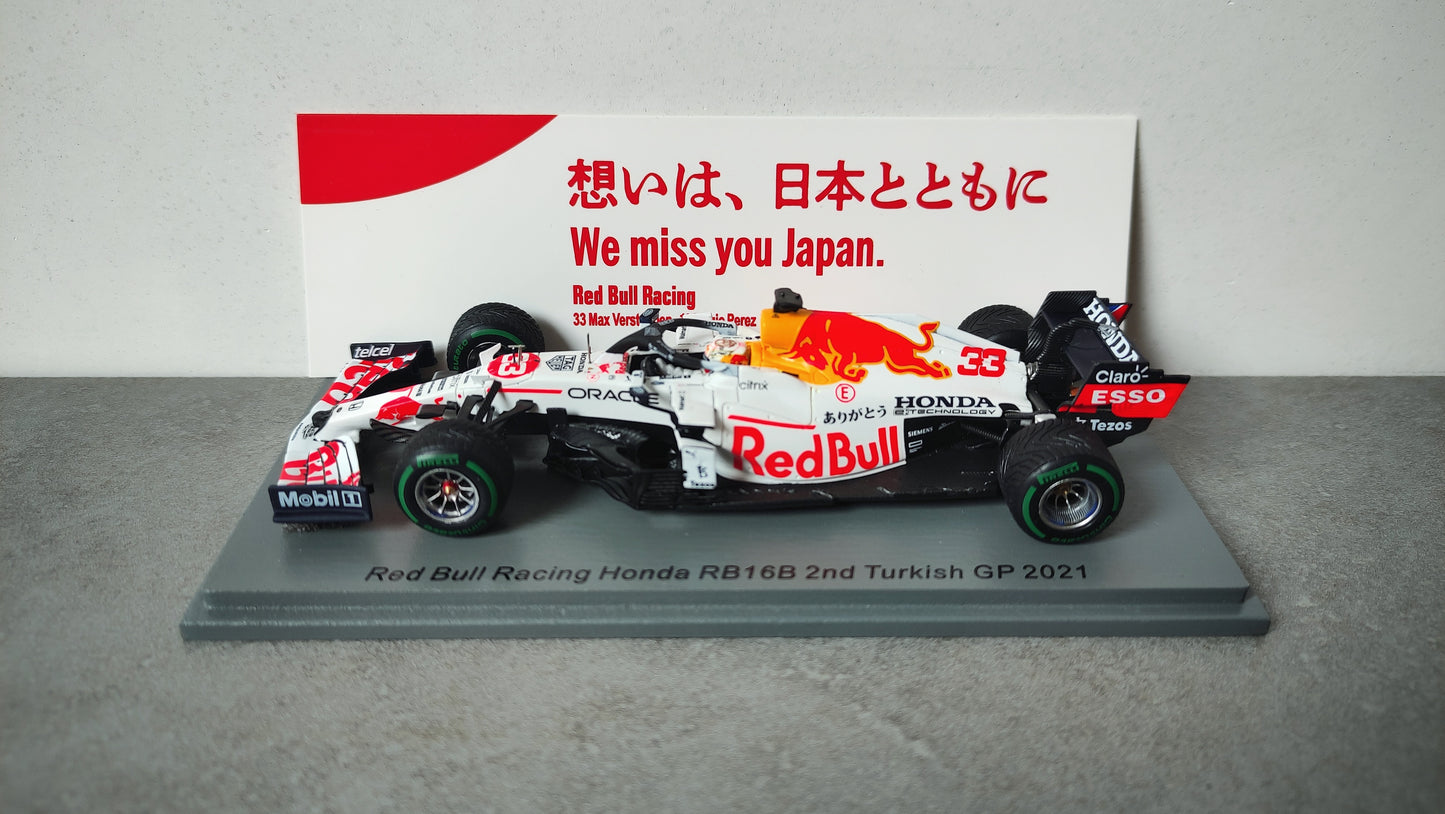 Spark Red Bull Honda RB16B Max Verstappen Turkish GP 2021 F1 Worldchampion 1/43 S7696