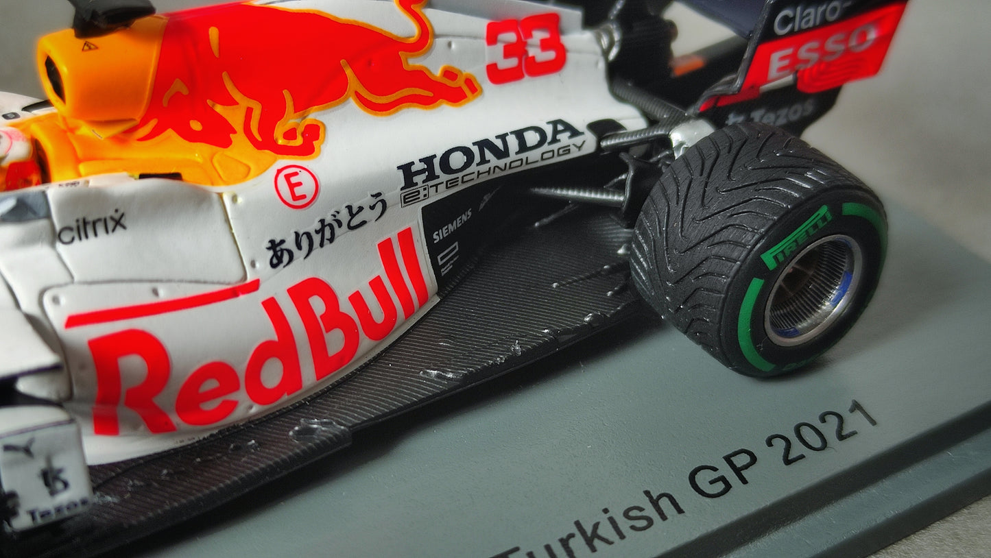 Spark Red Bull Honda RB16B Max Verstappen Turkish GP 2021 F1 Worldchampion 1/43 S7696