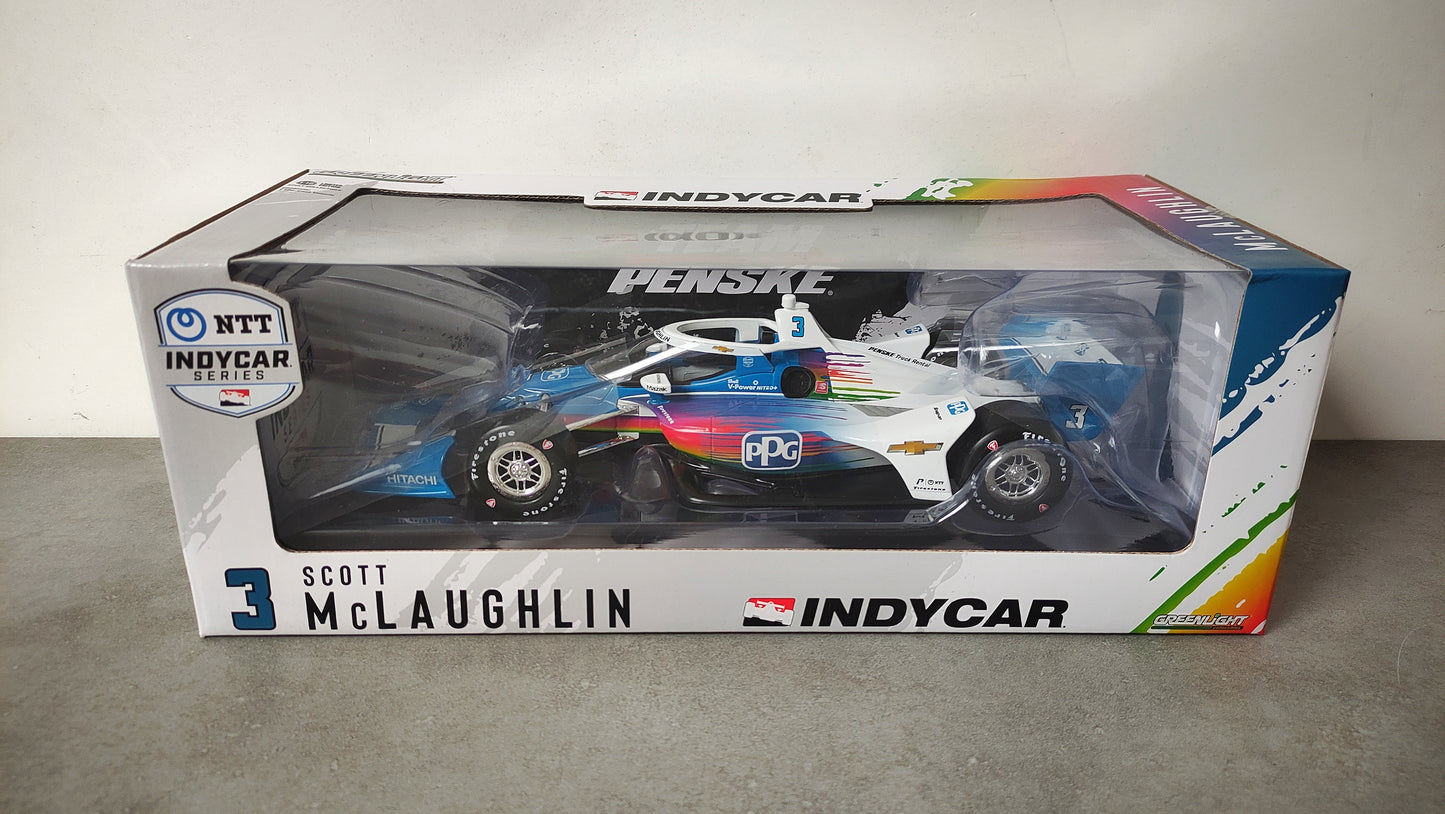 Greenlight Dallara Team Penske Chevrolet Indycar 2021 #3 PPG Scott Mclaughlin 1/18 11118