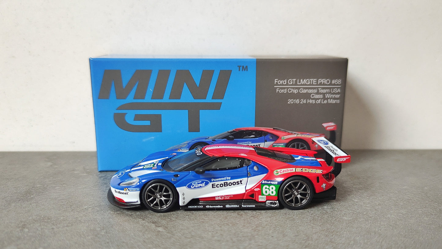 Mini GT TSM Ford GT LMGTE Pro #68 Ford Chip Ganassi Team USA Le Mans Winner 2016 1/64 MGT00278-L