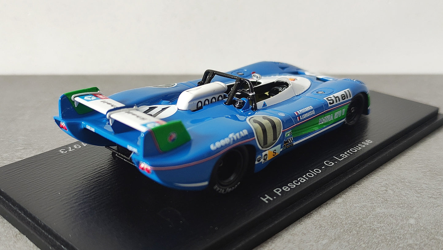 Spark Matra Simca MS670B 1973 Le Mans Winner Pescarolo/Larrousse 1/43 43LM73