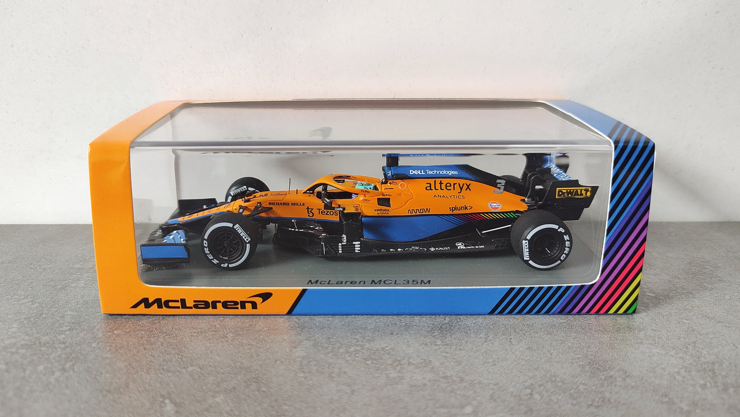 Spark Mclaren Mercedes MCL35M VELO Daniel Ricciardo 2021 Italian GP winner 1/43