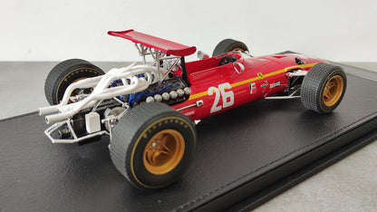 GP Replicas #26 Scuderia Ferrari 312 Jacky Ickx 1968 French GP winner 1/18