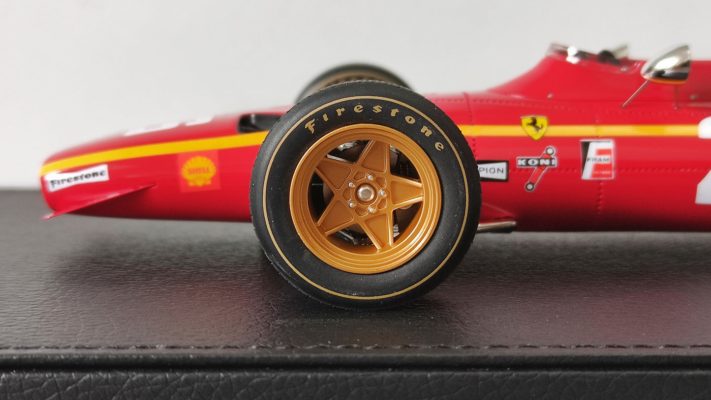 GP Replicas #26 Scuderia Ferrari 312 Jacky Ickx 1968 French GP winner 1/18