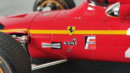 GP Replicas #26 Scuderia Ferrari 312 Jacky Ickx 1968 French GP winner 1/18