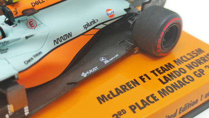 Minichamps Mclaren Mercedes MCL35M Lando Norris 3rd Monaco GP 2021 1/43 Limited Edition 777 pcs.