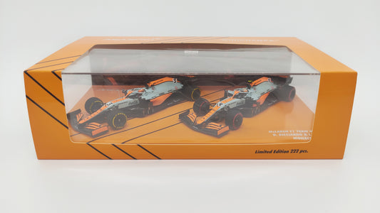 Minichamps Mclaren Mercedes MCL35M 2 car set Norris/Ricciardo Monaco GP 2021 1/43 Limited Edition 222 pcs.