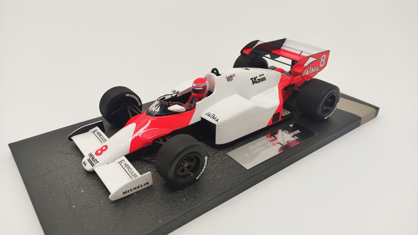 Minichamps Marlboro Mclaren TAG MP4/2 Niki Lauda Portugese GP 1984 1/18 World Champion Limited Edition 750 pcs.
