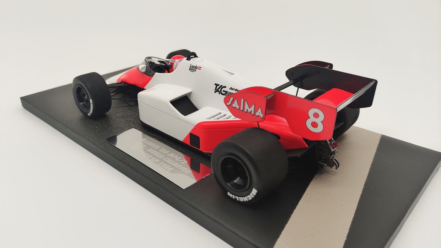 Minichamps Mclaren TAG MP4/2 Niki Lauda Portugese GP 1984 1/18 World Champion Limited Edition 750 pcs.