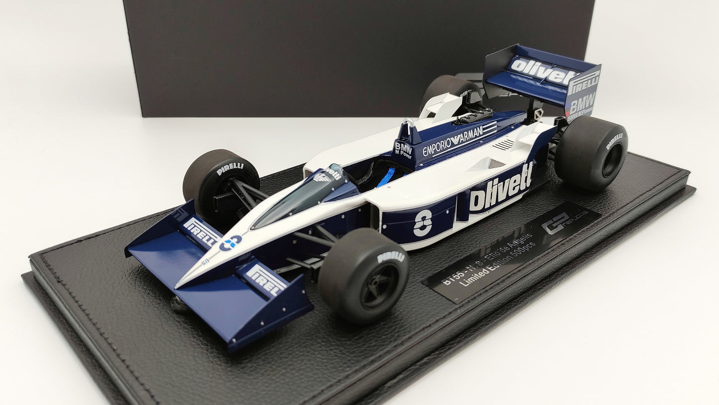 GP Replicas Brabham BMW BT55 Elio de Angelis 1986 1/18 GP058B