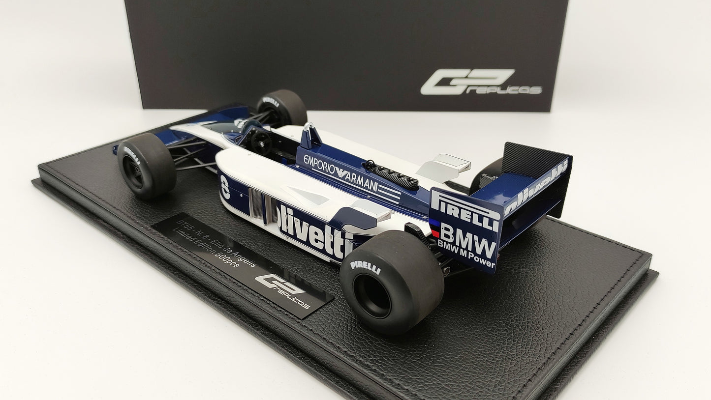 GP Replicas Brabham BMW BT55 Elio de Angelis 1986 1/18 GP058B