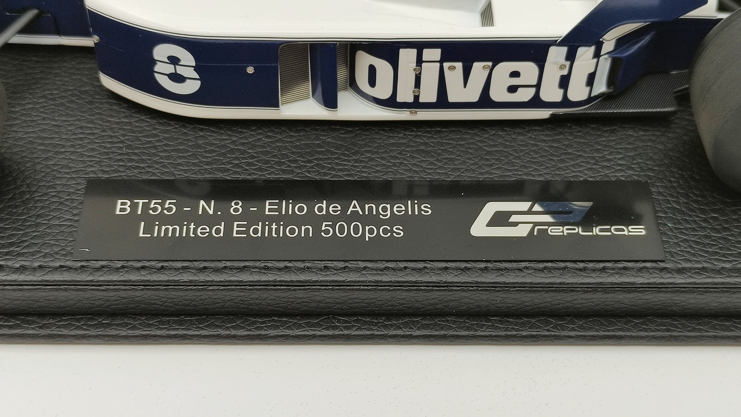 GP Replicas Brabham BMW BT55 Elio de Angelis 1986 1/18 GP058B