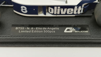 GP Replicas Brabham BMW BT55 Elio de Angelis 1986 1/18 GP058B