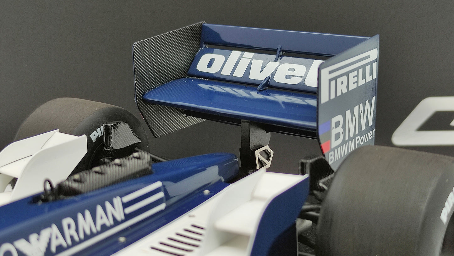 GP Replicas Brabham BMW BT55 Elio de Angelis 1986 1/18 GP058B